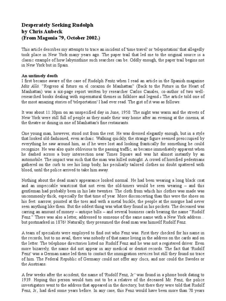 Chris Aubeck - Desperately Seeking Rudolph | PDF | Unidentified Flying ...