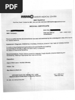 Medical Certificate Sample PDF