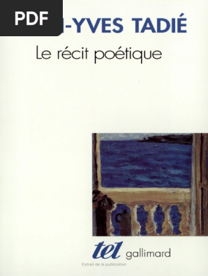 Le Recit Poetique Pdf Poesie Romans