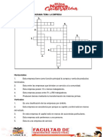 Crucigrama Tema La Empresa