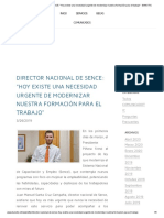 Director Nacional de SENCE - Hoy Existe Una Necesidad Urgente de Modernizar Nuestra Formación para El Trabajo - BANOTIC PDF