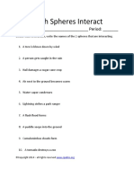 Student Worksheet-Answers Earth Spheres Interact