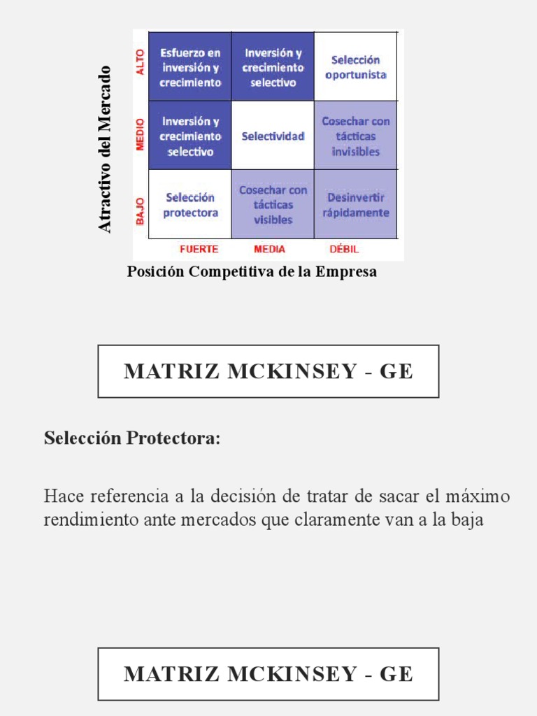 Matriz Mckinsey - GE | PDF