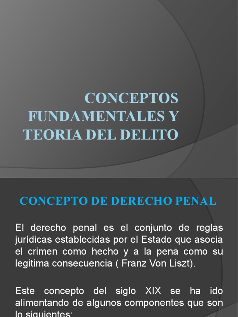 Conceptos Fundamentales y Teoria Del Delito | PDF | Derecho penal ...
