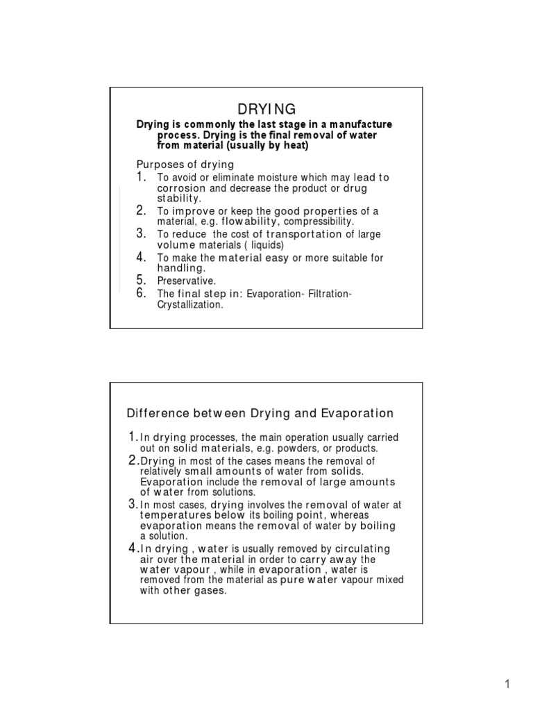 Drying Difference Between Drying and Evaporation PDF Clothes Dryer