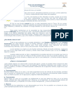 Ficha de Aprendizaje N°1 La Luz y El Sonido