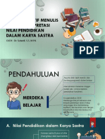 WEBINAR (Proses Kreatif Menulis Usaha Interpretasi Nilai Pendidikan Dalam Karya Sastra)