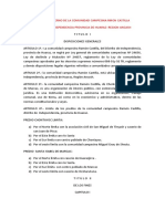 Estatuto Interno de La Comunidad Campesina Ramon Castilla