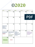 CALENDARIO PEDAGÓGICO FIN SEMESTRE Covid 2020