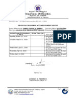 SANNY JOSEPH RAMOS - Mar. 30 - Apr. 3 Individual Workweek Accomplishment Report