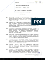 Regulación arconel 54/18 alumbrado público Ecuador