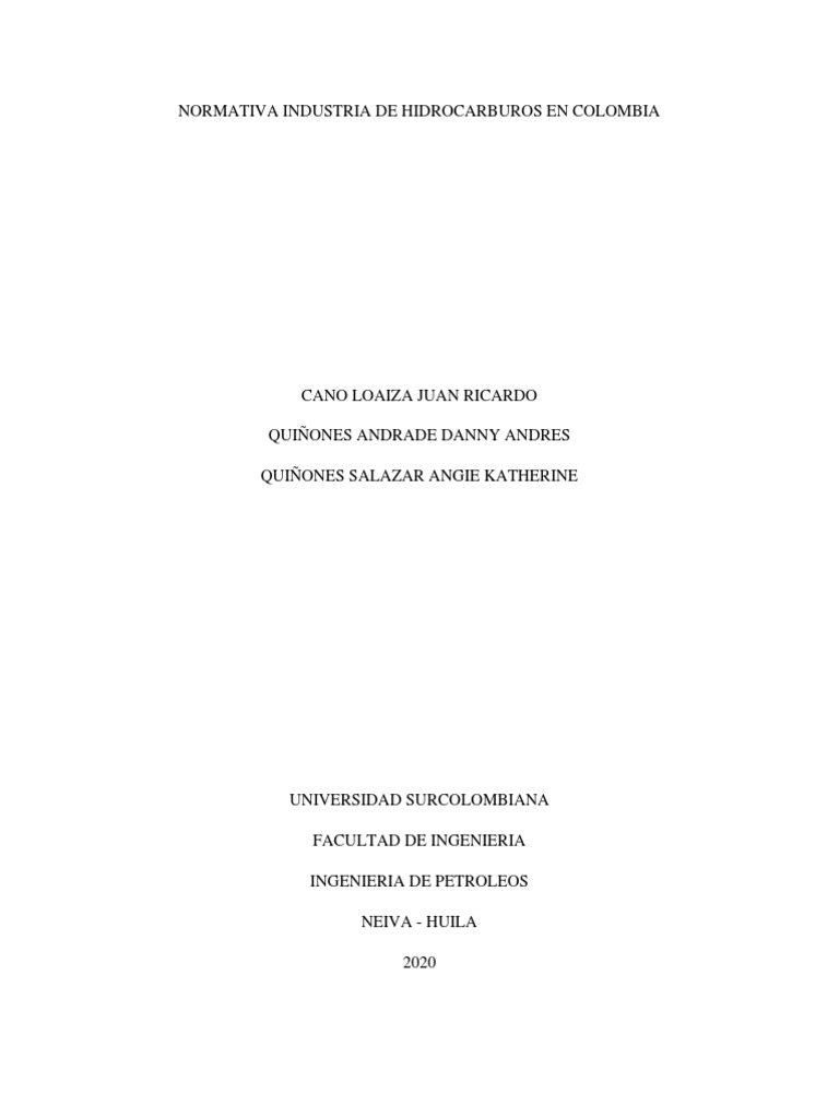 Normativa de Hidrocarburos en Colombia | PDF | Petróleo | Calibración