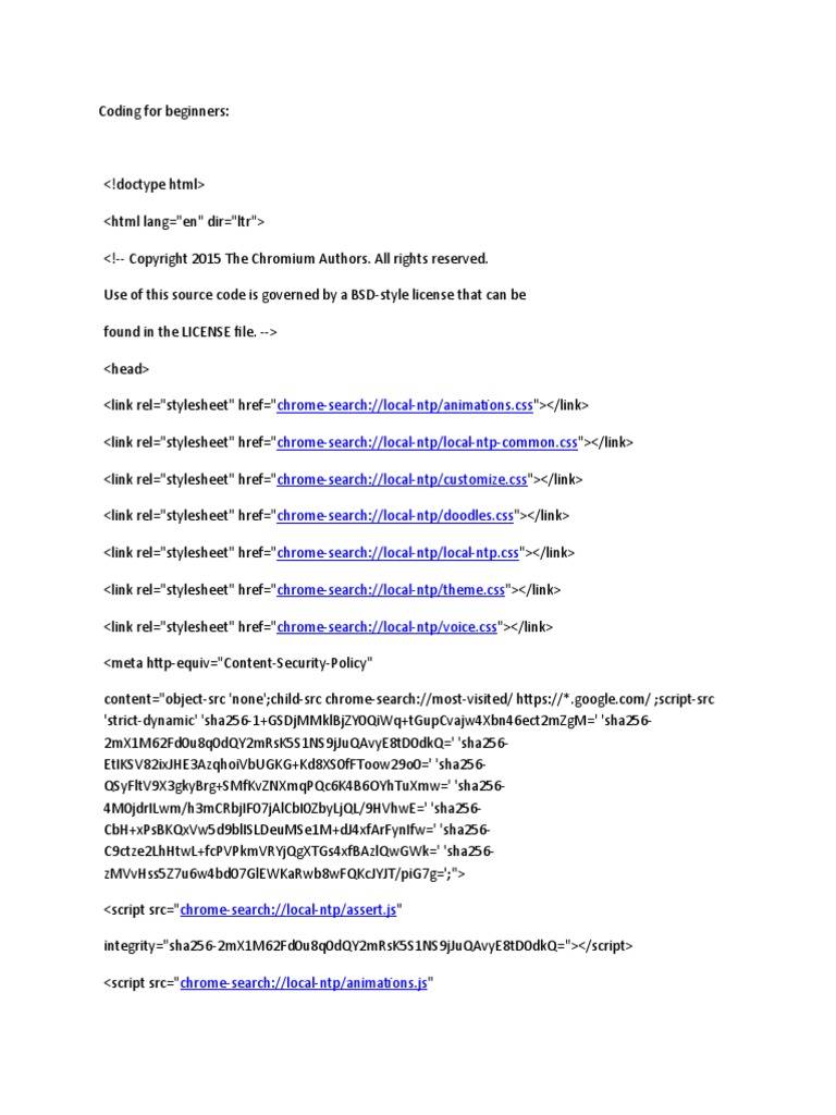 Coding For Beginners | PDF