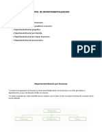 Tipos de Departamentalizacion