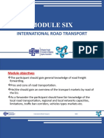 Module Six: International Road Transport