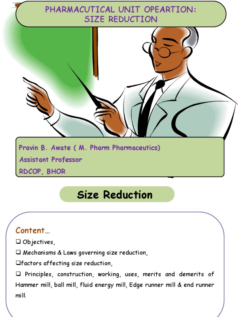 Size Reduction in Pharmaceutical Engineering | PDF | Mill (Grinding ...