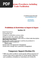 Basic Customs Procedures, Including Trade Facilitation in Bangladesh