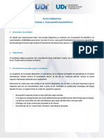 Ruta Formativa Actividad Diagnóstica General