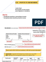 Dsa Invoice - Points To Remember: Don'ts