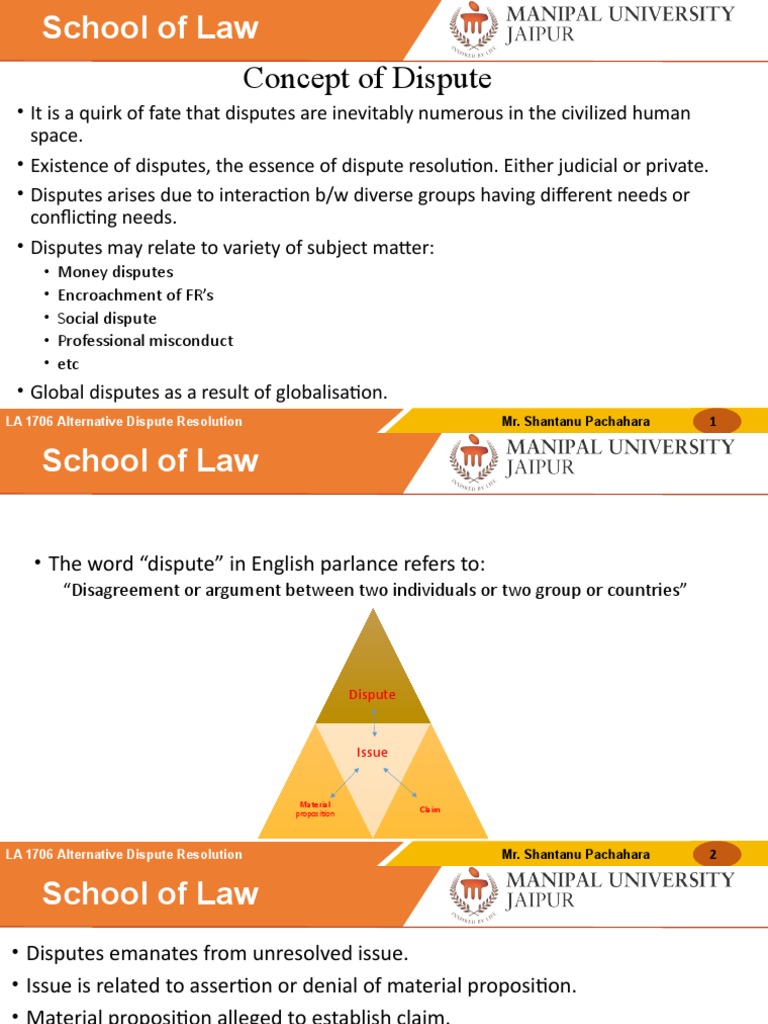 Understanding Dispute Concepts and Types | PDF | Alternative Dispute ...