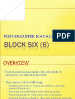 BLOCK 6 Post Disaster Management