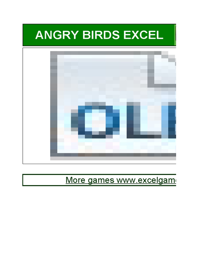 Angry Birds Excel Game Guide | PDF