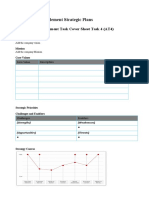 BSBMGT616 Develop and Implement Strategic Plans: Assessment Task Cover Sheet Task 4 (AT4)