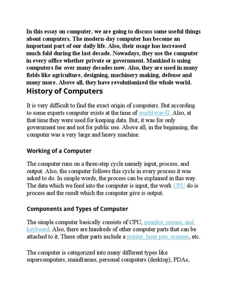 Overview of Computers and Their Impact | PDF