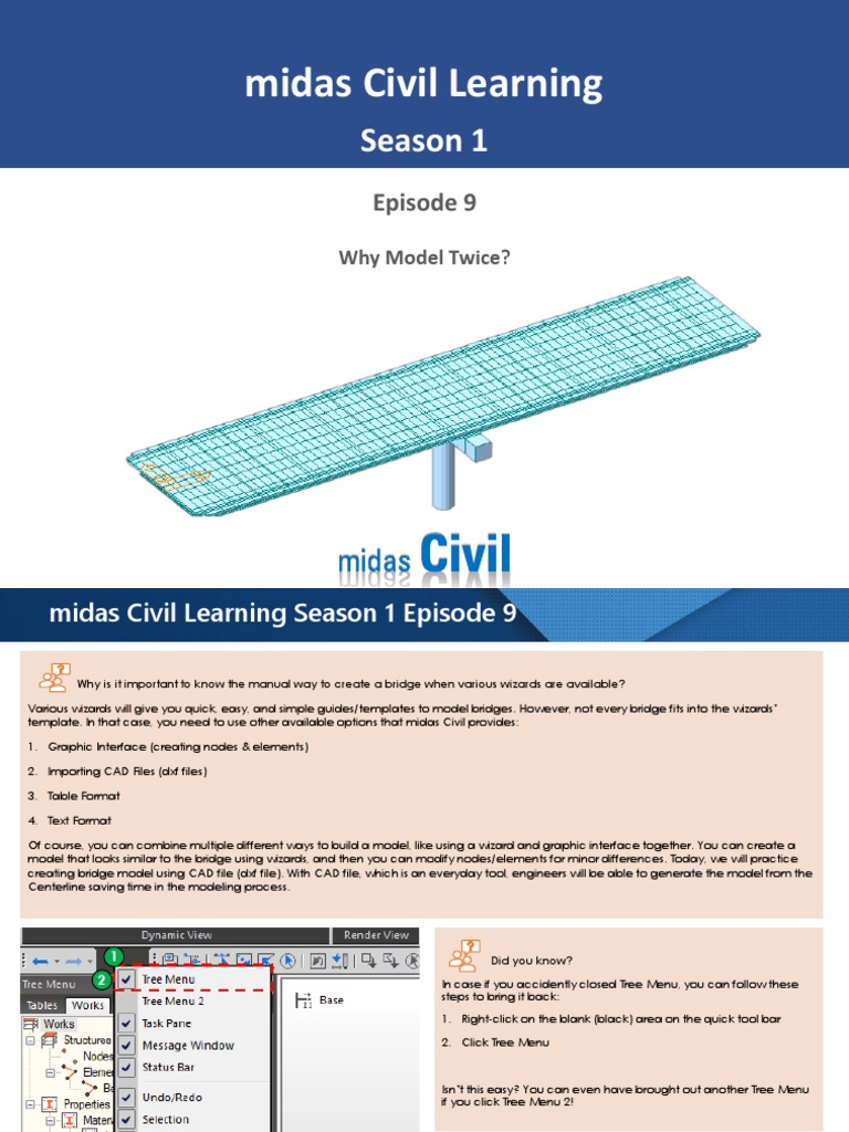Bridge Modeling with MIDAS Civil Tools | PDF | Computer Aided Design ...