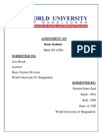 Basic Statistic: Math 305 (CSE)