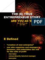 The (E) True Entrepreneur Story