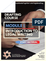 Legal Drafting Course: Introduction To Legal Writing