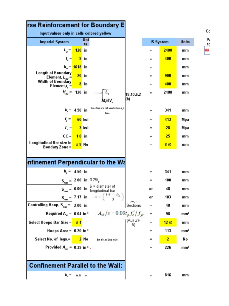 Shear Wall Boundary Element Design | PDF | Civil Engineering | Building ...