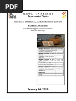 E111/E112: Spherical Mirrors/Thin Lenses: BARBERO, Nick Earl B