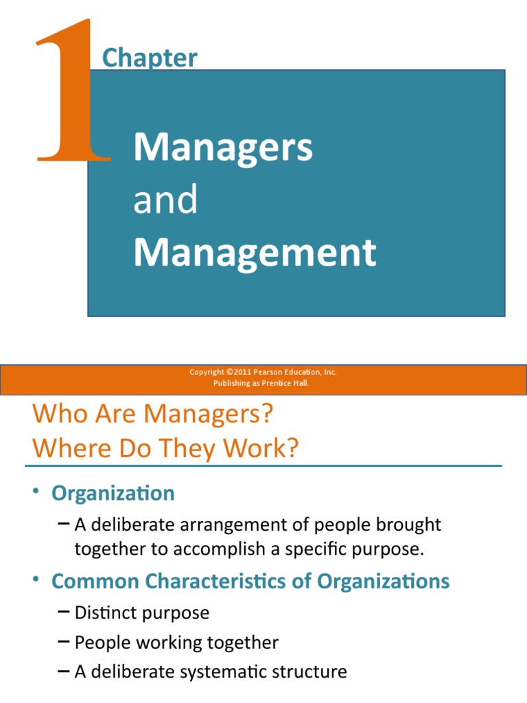 Chapter 01 Managers and Management | PDF | Publishing | Science