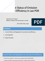 Current Status of Emission and Fuel Efficiency in Lao PDR