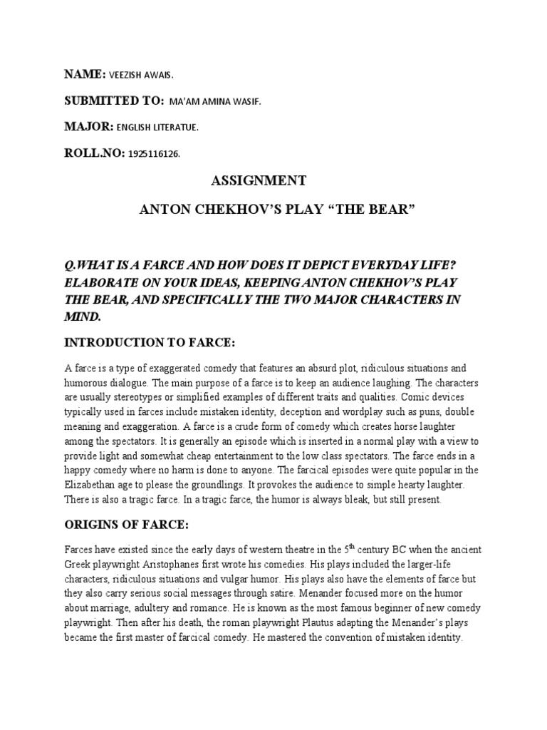 The Bear Assignment Play Theatre The Edy Of Errors