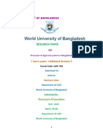 World University of Bangladesh: Research Paper