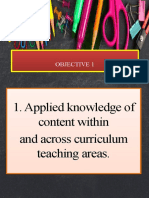 Applied Knowledge of Content Within and Across Curriculum Teaching Areas. 1. Applied Knowledge of Content Within and Across Curriculum Teaching Areas