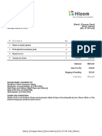 Invoice: ID Description Qty Price Total