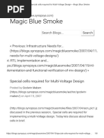 Special Cells Required For Multi-Voltage Design - Magic Blue Smoke