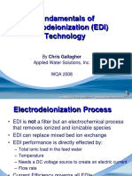 Fundamentals of Electrodeionization (EDI) Technology: by Chris Gallagher Applied Water Solutions, Inc. WQA 2008