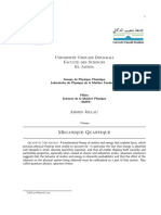 Cours de La Mécanique Quantique SMP5 PDF