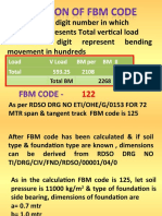 FBM Code Is 3 Digit Number in Which First Digit Represents Total Vertical Load Next Two Digit Represent Bending Movement in Hundreds