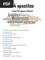 74 APOSTILAS DE LÍNGUA PORTUGUESA E REDAÇÃO