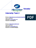 Nimetler Internship Task 2: Login Credentials-Username - Password - Nimetler@123