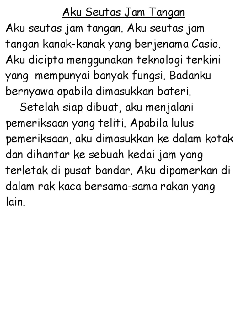 Aku Seutas Jam Tangan Pdf