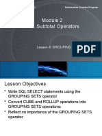 SQL Subtotal Operators: Lesson 4: GROUPING SETS Operator