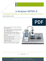 Salt in Crude Analyser 99700-6: Air Release Properties of Lubricating and Hydraulic Products
