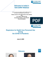 Welcome To Today's FDA/CDRH Webinar